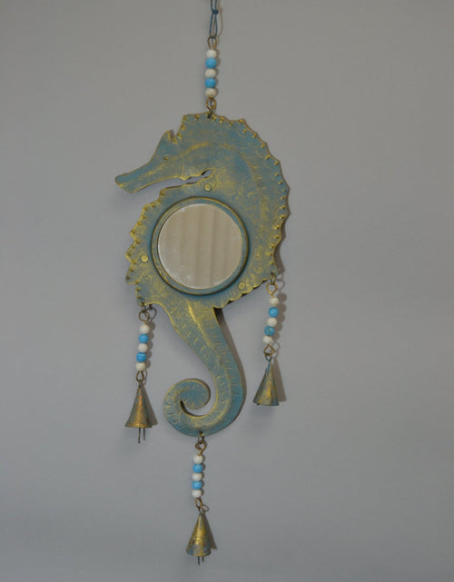 Load image into Gallery viewer, Seahorse Rusty Iron Metal Mirror Wall Hanger
