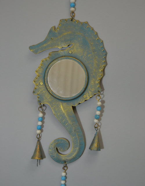 Load image into Gallery viewer, Seahorse Rusty Iron Metal Mirror Wall Hanger
