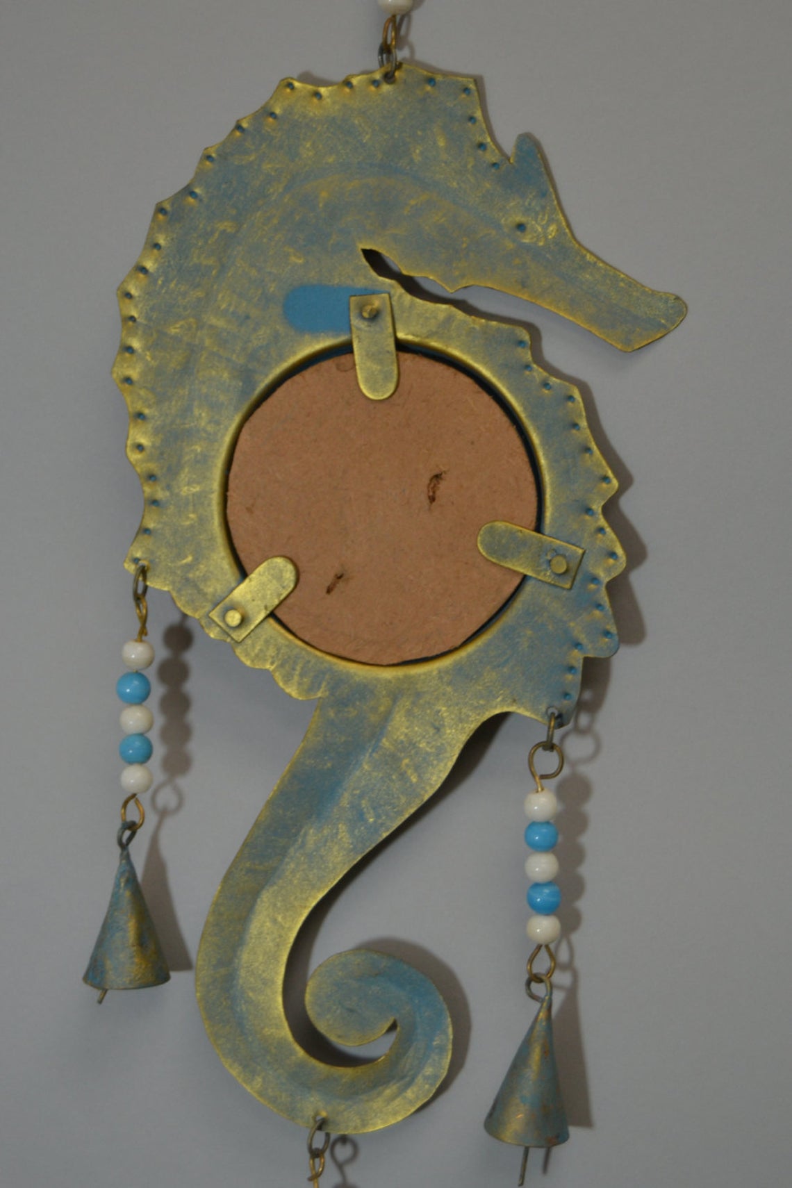 Seahorse Rusty Iron Metal Mirror Wall Hanger