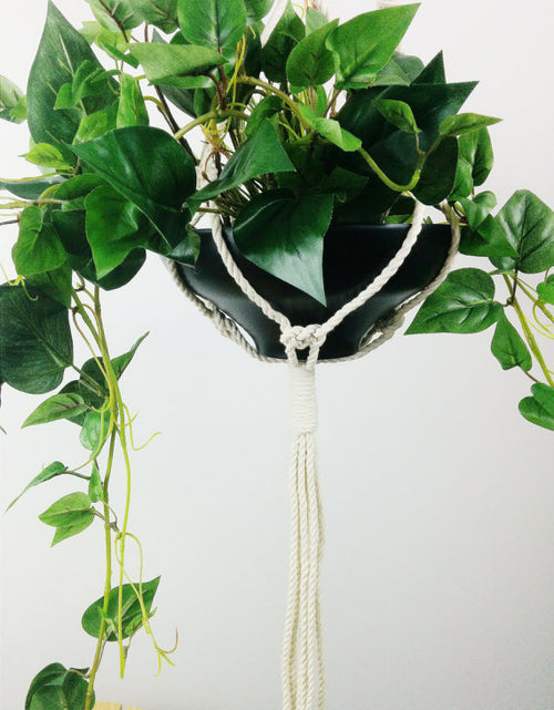 Load image into Gallery viewer, Macrame plant hanger, hanging planter, copper
