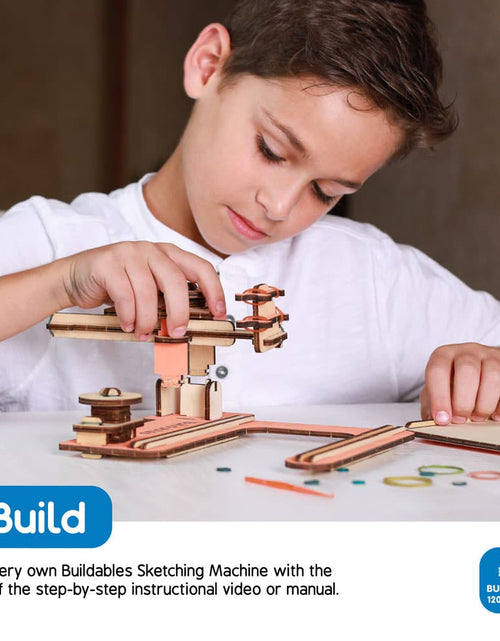 Load image into Gallery viewer, Skillmatics Buildables Sketching Machine - DIY STEM Kit For Kids to
