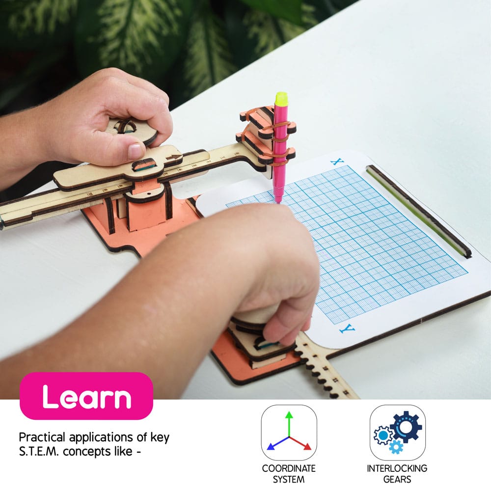 Skillmatics Buildables Sketching Machine - DIY STEM Kit For Kids to