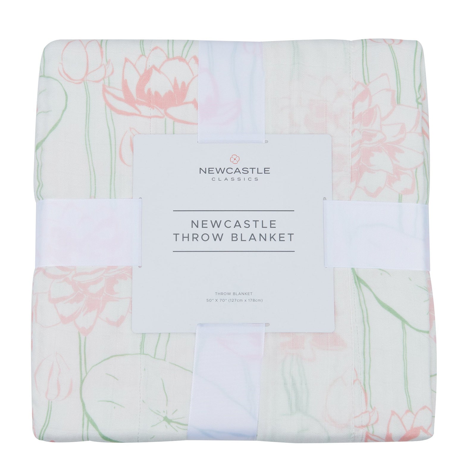 Water Lily Bamboo Throw Blanket